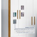 Ver imagem 2 de Guarda Roupa de Bebê 100% MDF 4 Portas 2 Gavetas Fly