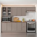 Ver imagem 1 de Cozinha Modulada Completa 4 Peças 10 Portas 2 Gavetas com Paneleiro Duplo Cristaleira Unna