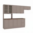 Ver imagem 2 de Cozinha Completa Modulada Americana 4 Peças com Paneleiro Torre Quente e Balcão com Tampo Unna Yesca