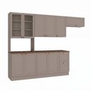 Ver imagem 2 de Cozinha Completa Modulada Americana 4 Peças com Paneleiro Torre Quente e Balcão com Tampo Unna Yesca