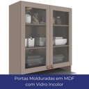 Ver imagem 7 de Cozinha Modulada Completa 4 Peças 10 Portas 2 Gavetas com Paneleiro Duplo Cristaleira Unna