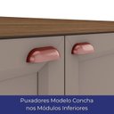 Ver mais imagens de Cozinha Completa Modulada Americana 4 Peças com Paneleiro Torre Quente e Balcão com Tampo Unna Yesca