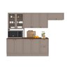 Cozinha Modulada Completa 4 Peças 10 Portas 2 Gavetas com Paneleiro Duplo Cristaleira Unna - 2