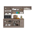 Ver imagem 5 de Cozinha Modulada Completa 4 Peças 10 Portas 2 Gavetas com Paneleiro Duplo Cristaleira Unna