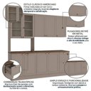 Ver imagem 5 de Cozinha Completa Modulada Americana 4 Peças com Paneleiro Torre Quente e Balcão com Tampo Unna Yesca