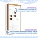 Ver imagem 6 de Guarda Roupa de Bebê 100% MDF 3 Portas 2 Gavetas Life Branco/Flex Color/Ypê