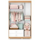 Ver imagem 7 de Guarda Roupa de Bebê 100% MDF 3 Portas 2 Gavetas Life Branco/Flex Color/Ypê