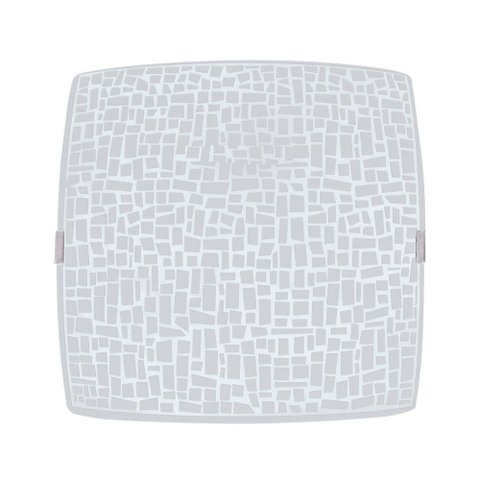 LUMINÁRIA PLAFON QUADRADO PEQ CRAQUELET BRANCO - 1319 PEQ BR