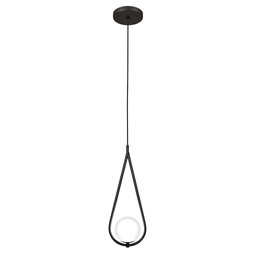 Kit 2 Luminárias Lustre Teto Pendente Gota Globo Sala Preto - 4