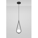 Ver imagem 2 de Kit 2 Luminárias Lustre Teto Pendente Gota Globo Sala Preto