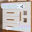 Ver imagem 3 de Cômoda 4 Gavetas 1 Porta Fly 100% MDF Branco/Madeirado Ypê