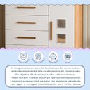 Ver mais imagens de Cômoda 4 Gavetas 1 Porta Fly 100% MDF Branco/Madeirado Ypê