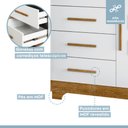 Ver imagem 2 de Cômoda 4 Gavetas 1 Porta Fly 100% MDF