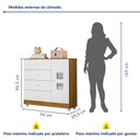 Ver imagem 5 de Cômoda de Bebê 100% MDF 1 Porta 4 Gavetas Life