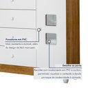 Ver imagem 4 de Cômoda de Bebê 100% MDF 1 Porta 4 Gavetas Life Branco/Madeirado Ypê