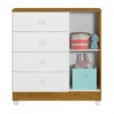 Ver mais imagens de Cômoda de Bebê 100% MDF 1 Porta 4 Gavetas Life