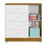 Cômoda de Bebê 100% MDF 1 Porta 4 Gavetas Life - 8