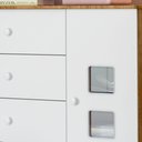 Ver imagem 7 de Cômoda de Bebê 100% MDF 1 Porta 4 Gavetas Life Branco/Madeirado Ypê