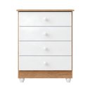 Ver mais imagens de Cômoda de Bebê 100% MDF 4 Gavetas Soft Life Branco/Madeirado Ypê