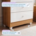 Ver imagem 5 de Cômoda de Bebê 100% MDF 4 Gavetas Soft Life Branco/Madeirado Ypê