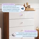 Ver imagem 6 de Cômoda de Bebê 100% MDF 4 Gavetas Soft Life Branco/Madeirado Ypê