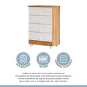 Ver imagem 7 de Cômoda de Bebê 100% MDF 4 Gavetas Soft Life Branco/Madeirado Ypê