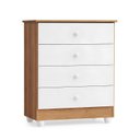 Ver imagem 3 de Cômoda de Bebê 100% MDF 4 Gavetas Soft Life Branco/Madeirado Ypê