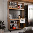 Ver imagem 2 de Armário de Cozinha com Balcão Compacta Tina 4 Portas 1 Gaveta Freijó/branco - Panorama Móveis