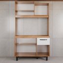 Ver imagem 5 de Armário de Cozinha com Balcão Compacta Tina 4 Portas 1 Gaveta Freijó/branco - Panorama Móveis