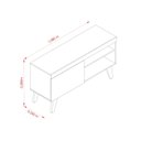 Ver imagem 4 de Rack Bancada para TV até 43 Polegadas 108cm 1 Porta Doca Cumaru e Opala