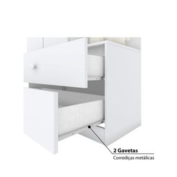 Guarda Roupa Labirinto com 2 Portas e 2 Gavetas – Branco - 4 Guarda Roupa Labirinto com 2 Portas e 2 Gavetas – Branco - 4