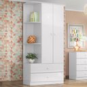 Ver imagem 1 de Guarda Roupa Labirinto com 2 Portas e 2 Gavetas – Branco