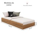 Ver imagem 3 de Cama Auxiliar 100% MDF Solteiro 23CMX188CMX88CM Marrom/Ypê