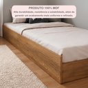 Ver mais imagens de Cama Auxiliar 100% MDF Solteiro 23CMX188CMX88CM Marrom/Ypê