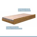 Ver imagem 3 de Cama Auxiliar 100% MDF Solteiro 23CMX188CMX88CM Marrom/Ypê