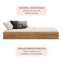 Ver imagem 6 de Cama Auxiliar 100% MDF Solteiro 23CMX188CMX88CM Marrom/Ypê