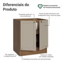 Ver imagem 3 de Balcão de Cozinha 70 cm 2 Portas (sem Tampo) Rustic/Crema Vik Madesa