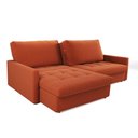 Ver imagem 3 de Sofá-cama Valência Retrátil 4 Lugares Suede Terracota 214cm