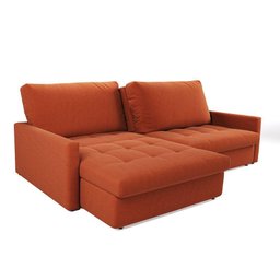 Sofá-cama Valência Retrátil 4 Lugares Suede Terracota 214cm - 3