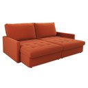Ver imagem 5 de Sofá-cama Valência Retrátil 4 Lugares Suede Terracota 214cm