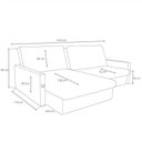 Ver imagem 2 de Sofá-cama Valência Retrátil 4 Lugares Suede Terracota 214cm