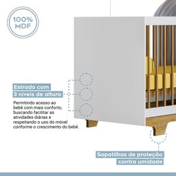 Berço Mini Cama 100% MDF Flocos - 3