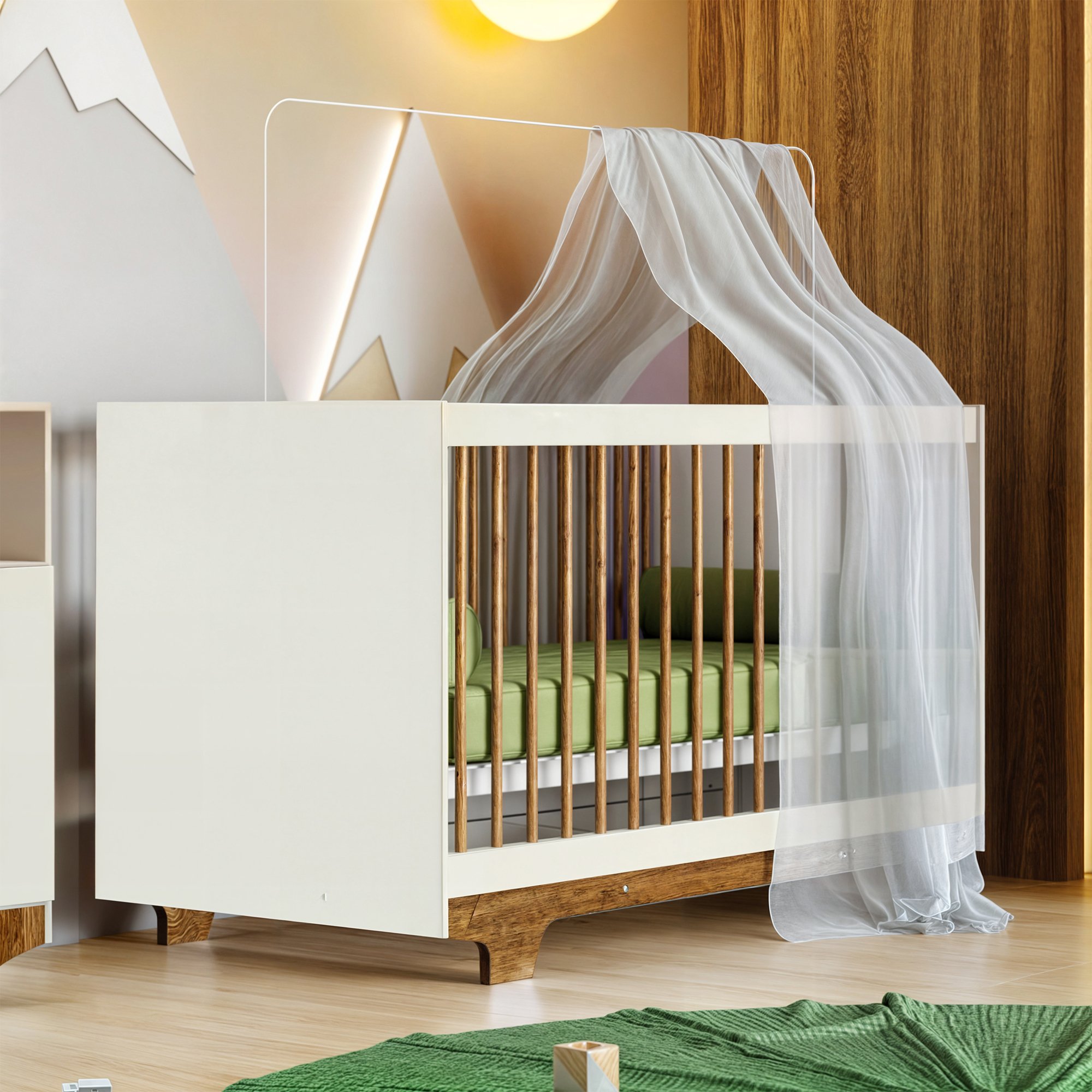 Berço Mini Cama 100% MDF Flocos - 1