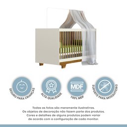 Berço Mini Cama 100% MDF Flocos - 9