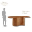 Ver imagem 5 de Sala de Jantar Mesa 220cm Tampo Laminado Orgânico 8 Cadeiras Ester Madeira Maciça Marrom/Milano/Imbu