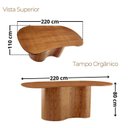 Ver imagem 3 de Sala de Jantar Mesa 220cm Tampo Laminado Orgânico 8 Cadeiras Ester Madeira Maciça Marrom/Milano/Imbu