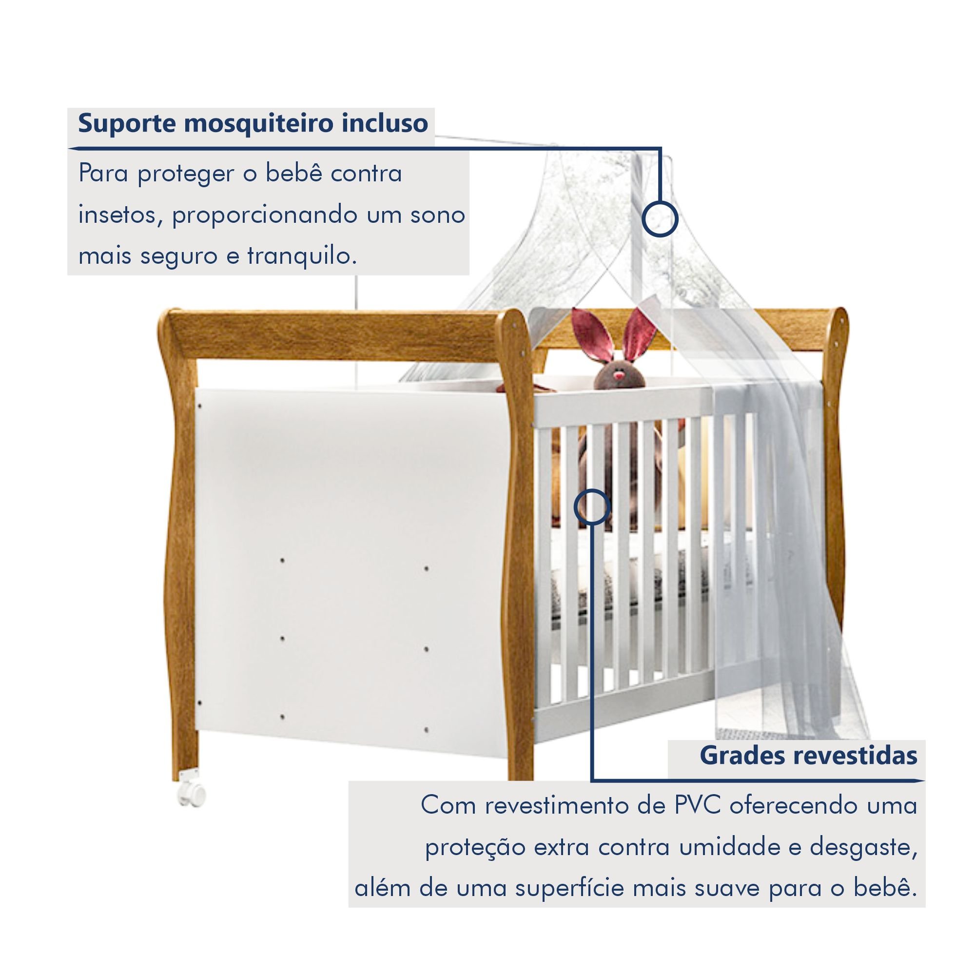 Berço Mini Cama 100% MDF Slim - 3