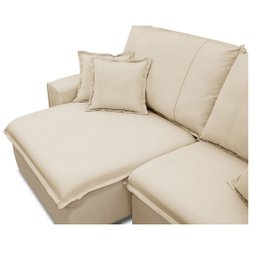 Sofá 4 Lugares Retrátil e Reclinável 250 cm Breno - Bege - 9