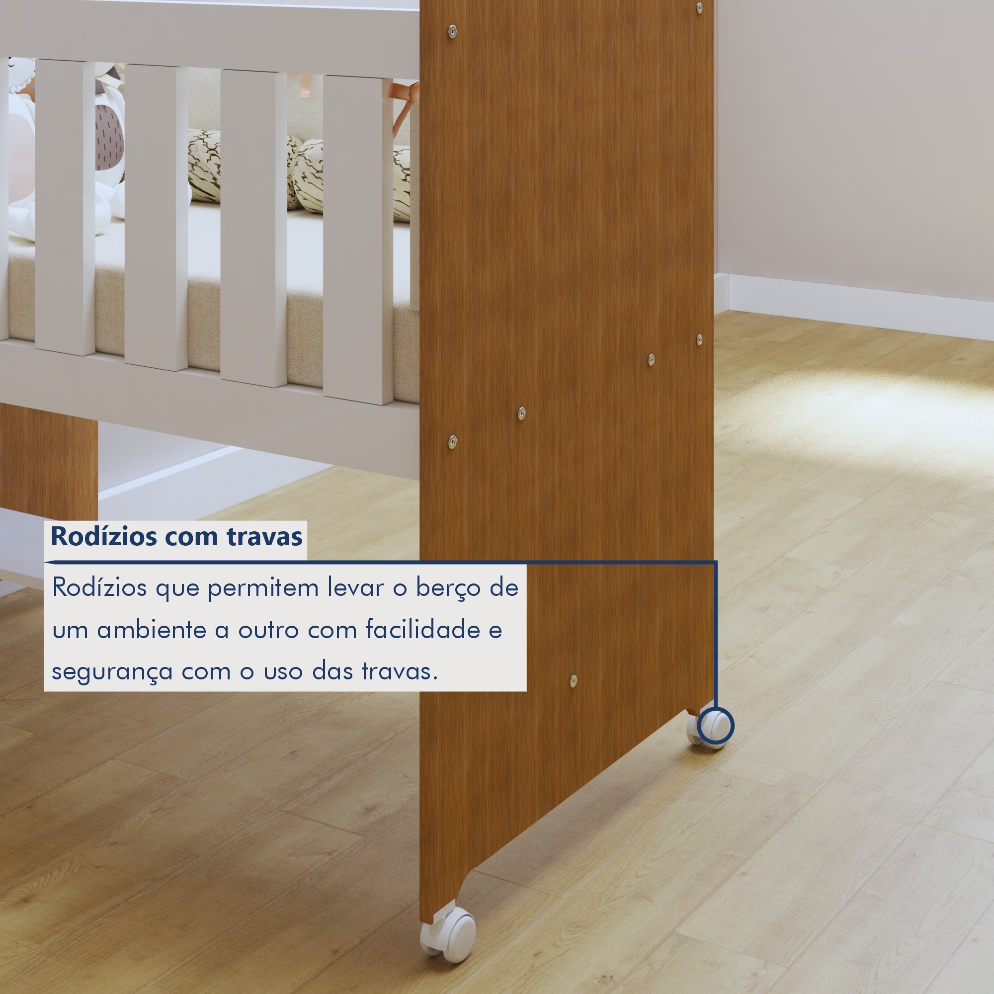 Mini Berço 100% MDF com Colchão Yescasa - 5