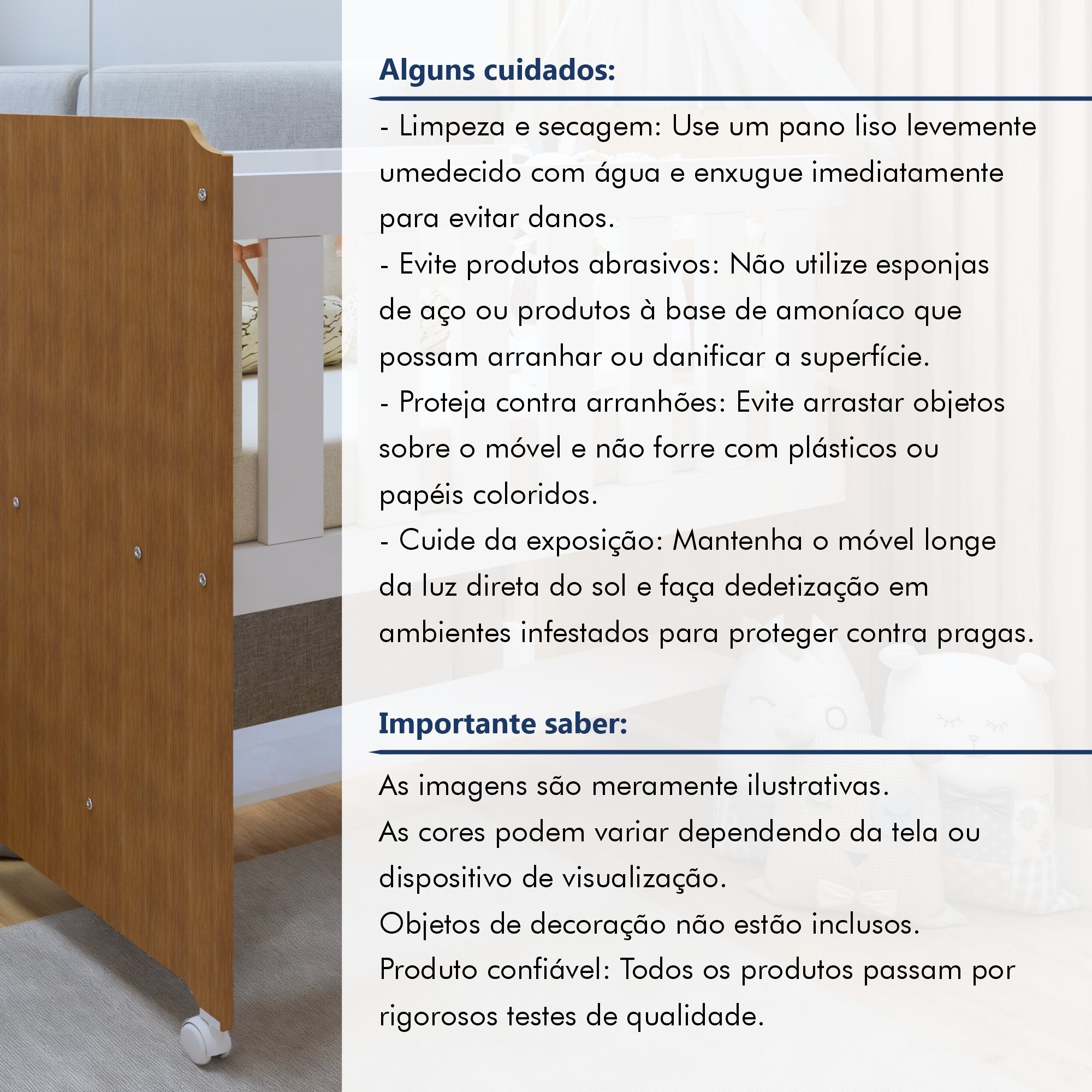 Mini Berço 100% MDF com Colchão Yescasa - 10